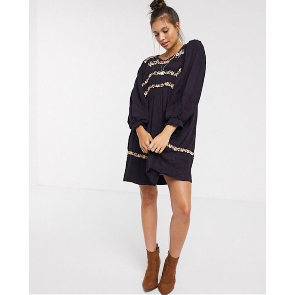 NWT Free People Pasadena Embroidered Mini - Picture 2 of 6